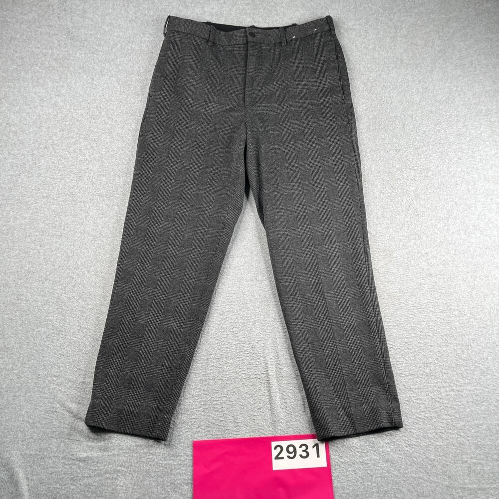 Uniqlo Gray Glen Plaid Womens Dress Pants Medium 30-33 Waist 26 inseam Casual